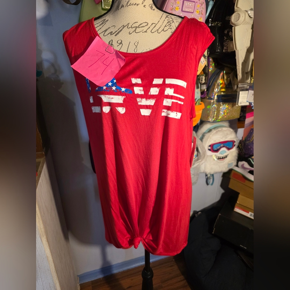 ❤️5 For 25😍Scarlett Vibrant Red Tank Top